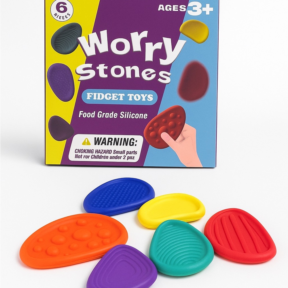 Worry Stones Fidget Toys - Multicolor Set